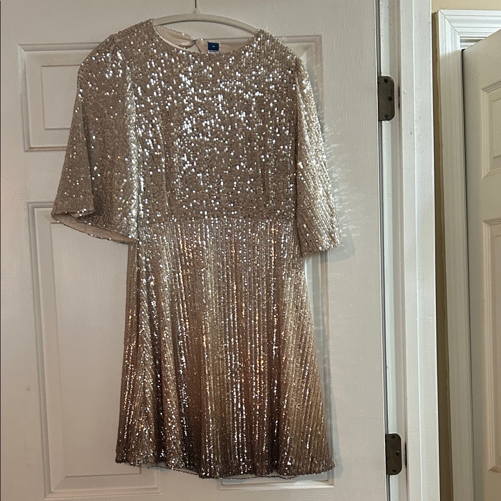 Old Navy Gold Sequin Mini Dress